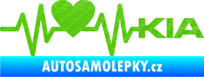 Samolepka Srdeční tep 048 pravá Kia 3D karbon zelený kawasaki