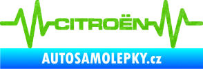 Samolepka Srdeční tep 057 Citroen 3D karbon zelený kawasaki