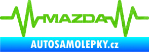 Samolepka Srdeční tep 059 Mazda 3D karbon zelený kawasaki