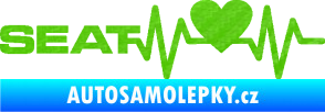 Samolepka Srdeční tep 060 levá Seat 3D karbon zelený kawasaki