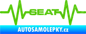Samolepka Srdeční tep 061 Seat 3D karbon zelený kawasaki
