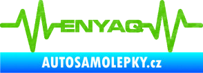 Samolepka Srdeční tep 063 Enyaq 3D karbon zelený kawasaki