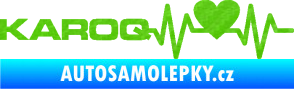 Samolepka Srdeční tep 068 levá Karoq 3D karbon zelený kawasaki