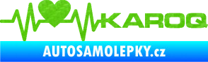 Samolepka Srdeční tep 068 pravá Karoq 3D karbon zelený kawasaki