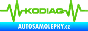 Samolepka Srdeční tep 071 Kodiaq 3D karbon zelený kawasaki