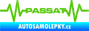 Samolepka Srdeční tep 076 Volkswagen Passat 3D karbon zelený kawasaki