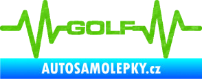 Samolepka Srdeční tep 085 Volkswagen Golf 3D karbon zelený kawasaki