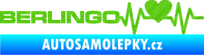 Samolepka Srdeční tep 092 levá Berlingo Citroen 3D karbon zelený kawasaki
