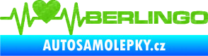 Samolepka Srdeční tep 092 pravá Berlingo Citroen 3D karbon zelený kawasaki