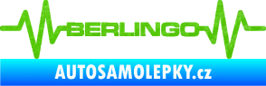 Samolepka Srdeční tep 093 Berlingo Citroen 3D karbon zelený kawasaki
