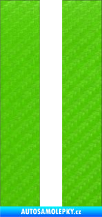 Samolepka Startovní číslo 11 3D karbon zelený kawasaki