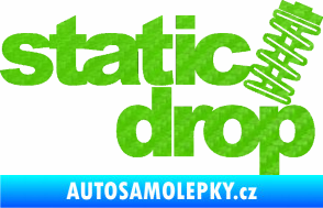 Samolepka Static drop 001 JDM styl 3D karbon zelený kawasaki