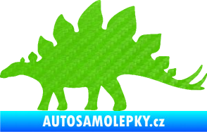 Samolepka Stegosaurus 001 levá 3D karbon zelený kawasaki