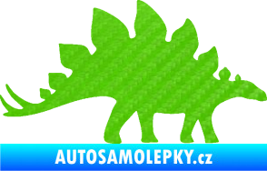 Samolepka Stegosaurus 001 pravá 3D karbon zelený kawasaki