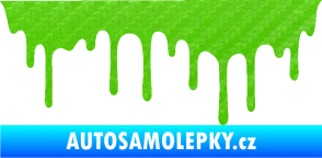 Samolepka Stékající skvrna 008 levá 3D karbon zelený kawasaki