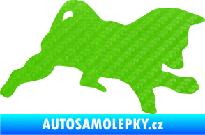 Samolepka Štěňátko 002 pravá německý ovčák 3D karbon zelený kawasaki