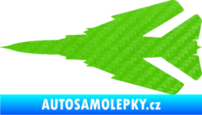 Samolepka Stíhací letoun 007 levá MIG 3D karbon zelený kawasaki