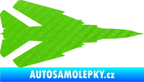 Samolepka Stíhací letoun 007 pravá MIG 3D karbon zelený kawasaki