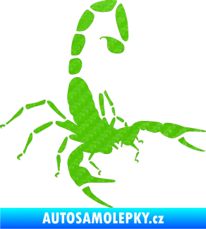 Samolepka Štír 018 pravá 3D karbon zelený kawasaki