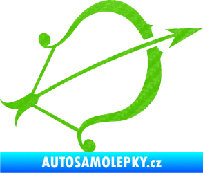 Samolepka Střelec 002 pravá 3D karbon zelený kawasaki