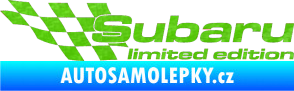 Samolepka Subaru limited edition levá 3D karbon zelený kawasaki
