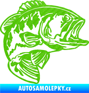 Samolepka Sumec 007 pravá 3D karbon zelený kawasaki