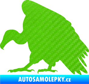 Samolepka Sup 001 levá 3D karbon zelený kawasaki
