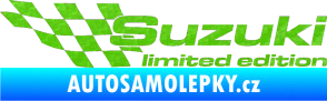 Samolepka Suzuki limited edition levá 3D karbon zelený kawasaki