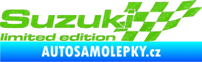 Samolepka Suzuki limited edition pravá 3D karbon zelený kawasaki