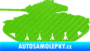 Samolepka Tank 001 levá WW2 3D karbon zelený kawasaki