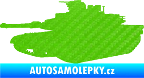 Samolepka Tank 002 levá M1 Abrams 3D karbon zelený kawasaki