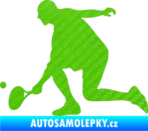 Samolepka Tenista 003 levá 3D karbon zelený kawasaki