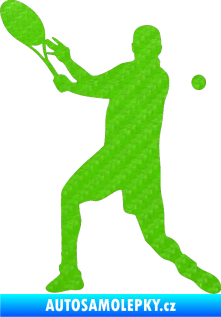Samolepka Tenista 005 levá 3D karbon zelený kawasaki