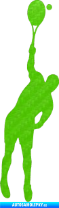 Samolepka Tenista 006 levá 3D karbon zelený kawasaki