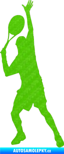 Samolepka Tenista 008 levá 3D karbon zelený kawasaki