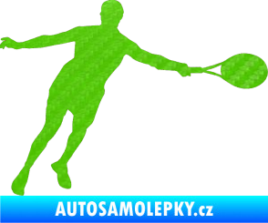 Samolepka Tenista 009 pravá 3D karbon zelený kawasaki