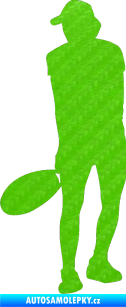 Samolepka Tenista 010 levá 3D karbon zelený kawasaki