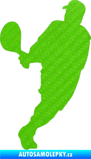 Samolepka Tenista 011 levá 3D karbon zelený kawasaki