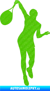 Samolepka Tenista 015 levá 3D karbon zelený kawasaki