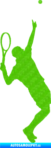 Samolepka Tenista 016 pravá 3D karbon zelený kawasaki