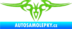 Samolepka Tetování 006 3D karbon zelený kawasaki