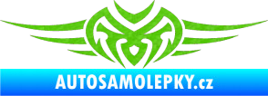 Samolepka Tetování 013 3D karbon zelený kawasaki