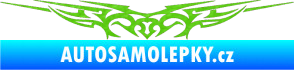 Samolepka Tetování 015 3D karbon zelený kawasaki