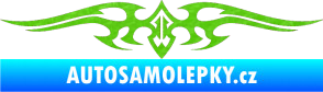 Samolepka Tetování 018 3D karbon zelený kawasaki
