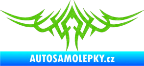 Samolepka Tetování 019 3D karbon zelený kawasaki