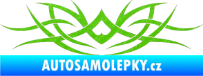 Samolepka Tetování 025 3D karbon zelený kawasaki