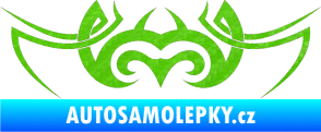 Samolepka Tetování 026 3D karbon zelený kawasaki