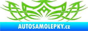 Samolepka Tetování 027 3D karbon zelený kawasaki