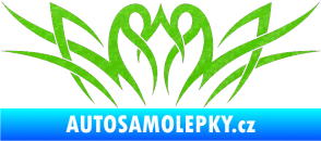 Samolepka Tetování 032 3D karbon zelený kawasaki