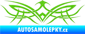 Samolepka Tetování 033 3D karbon zelený kawasaki